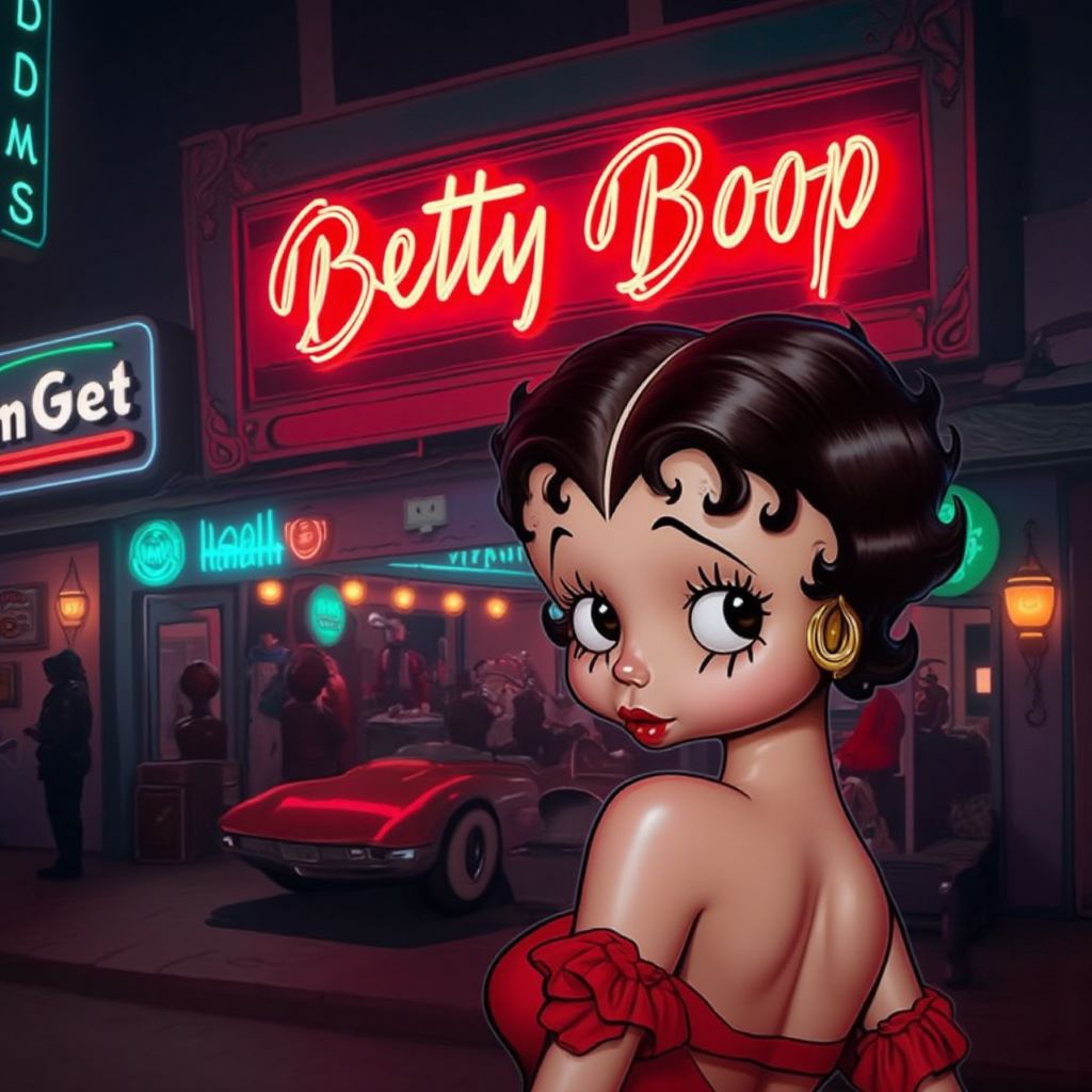 Betty Boop - The Original Animation Icon Betty Boop's classic portrait with her signature black hair and red dress