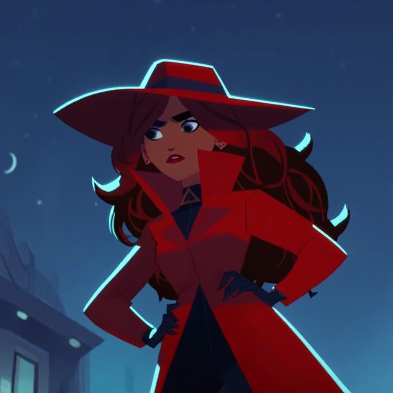 Carmen Sandiego - The Master of Mystery Carmen Sandiego in her iconic red outfit