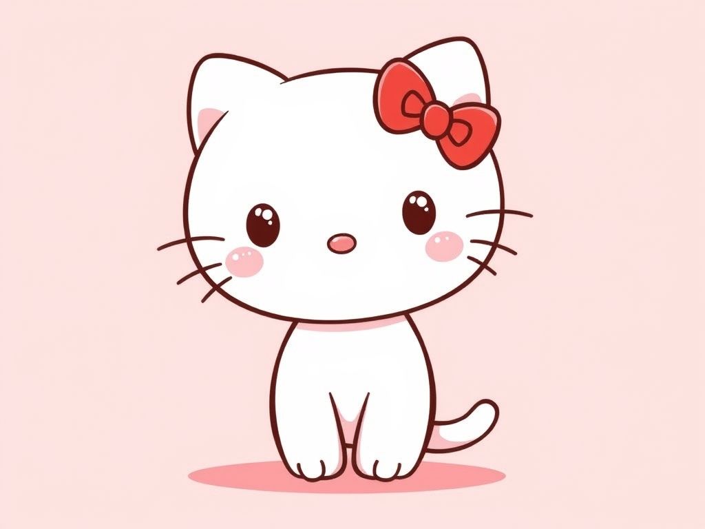 Hello Kitty - The Iconic Kawaii Friend Hello Kitty's iconic portrait