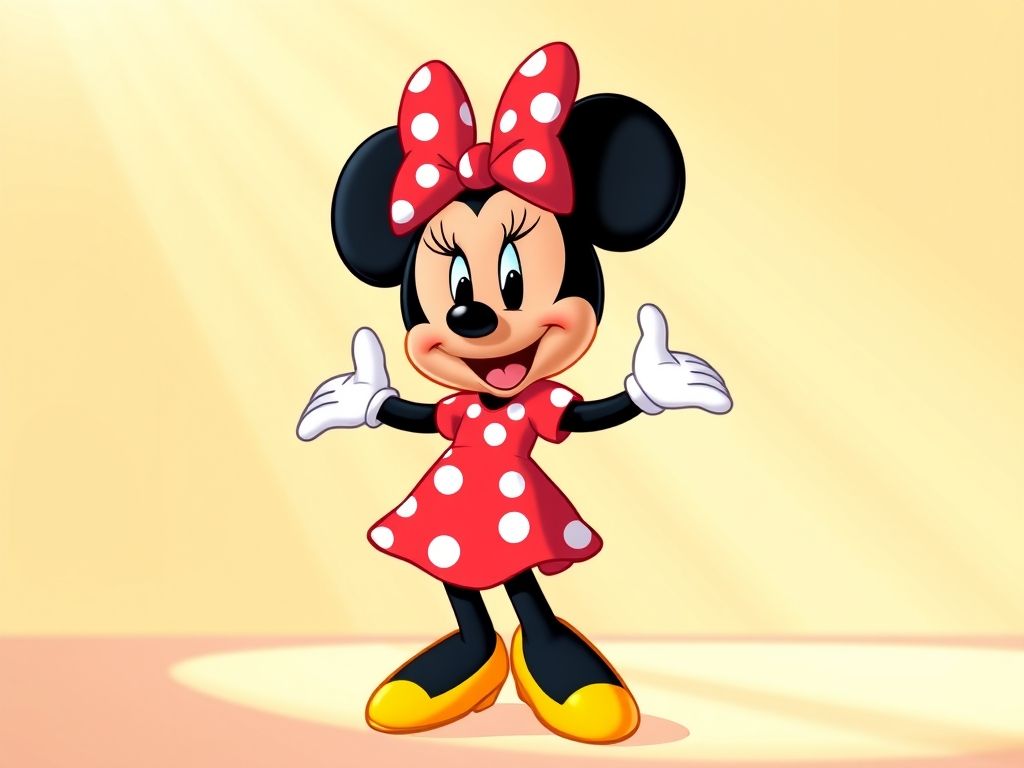 Minnie Mouse - The Timeless Disney Icon Minnie Mouse's classic portrait with her signature polka-dot dress and bow