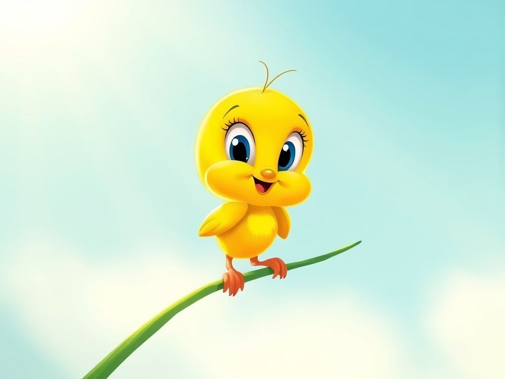 Tweety Bird - The Lovable Canary Tweety Bird's classic portrait with his signature yellow feathers and big eyes